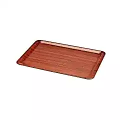 Tepsi Fastfood Plastik 25x34 Cm Ahşap Desenli