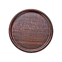 Tepsi Fastfood Plastik Çap 43 Cm Ahşap Desenli