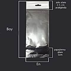 Opp Bantlı Şeffaf Poşet Askılı 35x55 Cm (1000 Ad)