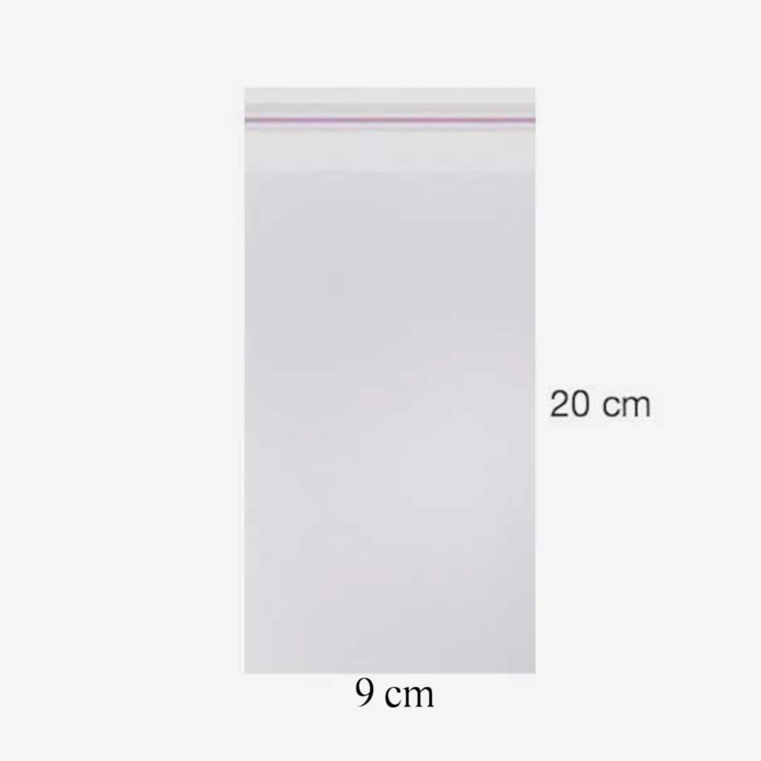 Opp Bantlı Şeffaf Poşet 9x20 Cm  (1000 Ad)