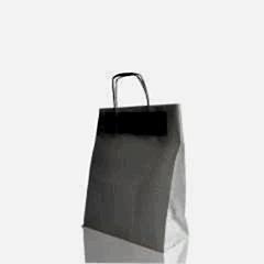 Çanta Beyaz Kraft 18x24x9 cm Burgu Sap Beyaz