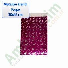 Hediyelik Bantlı Poşet 30x45 Cm 100 Adetli