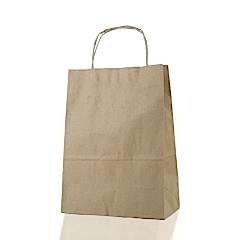 Çanta Kraft 18x24x9 Cm Burgu Sap Kraft