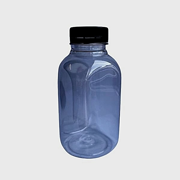 Plastik Köşeli Şeffaf Şişe Kapaklı 500 ml 171 Adet