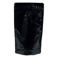 Kilitli Doypack Siyah Alüminyum 13x22,5x3,5 Cm