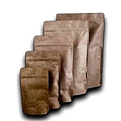 Kilitli Doypack Kraft Alüminyum 15x24x4 Cm