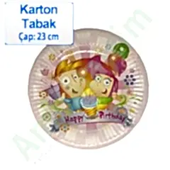 Tabak Karton Çap 24 Cm Kız 10 Adetli