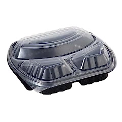 Siyah Plastik 3 Gözlü Kap+Kapak