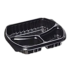 Siyah Plastik 3 Gözlü Kap+Kapak