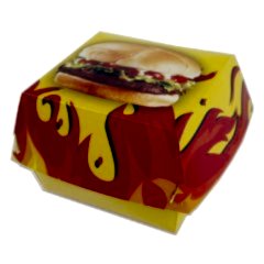 Kutu Hamburger Orta 12x12x7 Cm Standart 125 Adetli