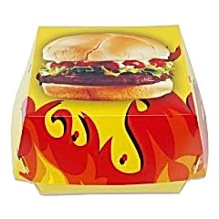 Kutu Hamburger Orta 12x12x7 Cm Standart 125 Adetli