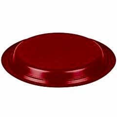 Tabak Plastik çap 22 cm Kırmızı 25 adetli
