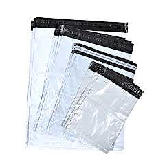 Kargo Poşeti Gri, Şeffaf Cepli 25x30+5 cm 100 Adetli