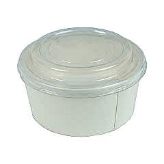 Salata Kabı Karton 750 Gr + Kapak Beyaz 50 Adetli