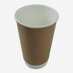 Karton Bardak 16 Oz Double Wall Kraft 100 Adetli