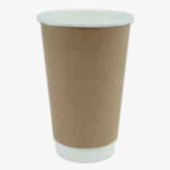 Karton Bardak 16 Oz Double Wall Kraft 100 Adetli