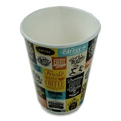 Karton Bardak 12 Oz 14 Oz Double Wall Desenli