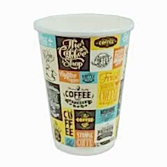 Karton Bardak 12 Oz 14 Oz Double Wall Desenli