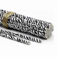 Pipet Kağıt 19.5 Cm Cap 6 Zebra Desenli