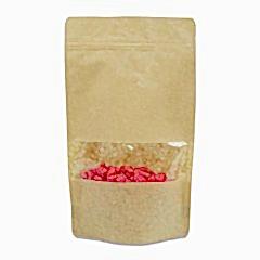 Kilitli Doypack Kraft Pencereli 13x22,5x3,5 Cm