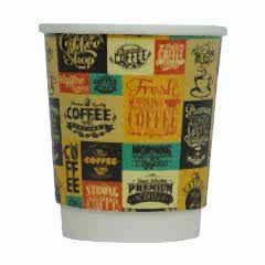 Karton Bardak 8 Oz Desenli Double Wall 100 Adetli