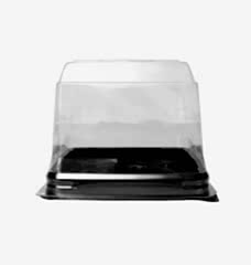 Plastik Yaş Pasta Kutusu Kare 12x12 cm 100 Adetli