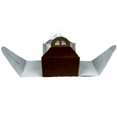 Kutu Turta 2 No Kare Saplı 24x24x11 Cm Kraft 50 Adetli