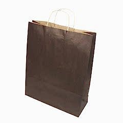 Çanta Kraft 32x40x12 cm Burgu Sap Kahverengi