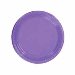 Tabak Plastik çap 22 cm Lila 25 adetli