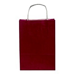 Çanta Beyaz Kraft 18x24x9 cm Burgu Sap Pembe