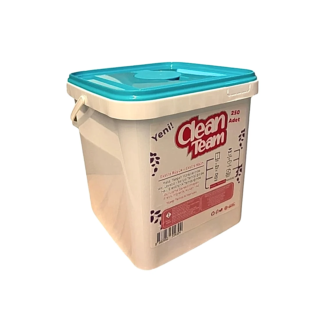 Yüzey Temizlik Mendili Kovalı 250 Adetli