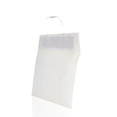 Çanta Beyaz Kraft 25x31x12 Cm Burgu Sap Beyaz