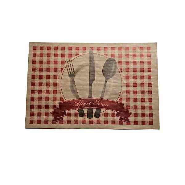 Tepsi Kağıdı 27x40 cm Çatal Kaşık Desenli Kraft 500'lü paket