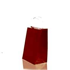 Çanta Beyaz Kraft 18x24x9 cm Burgu Sap Turuncu