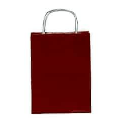 Çanta Beyaz Kraft 18x24x9 cm Burgu Sap Turuncu