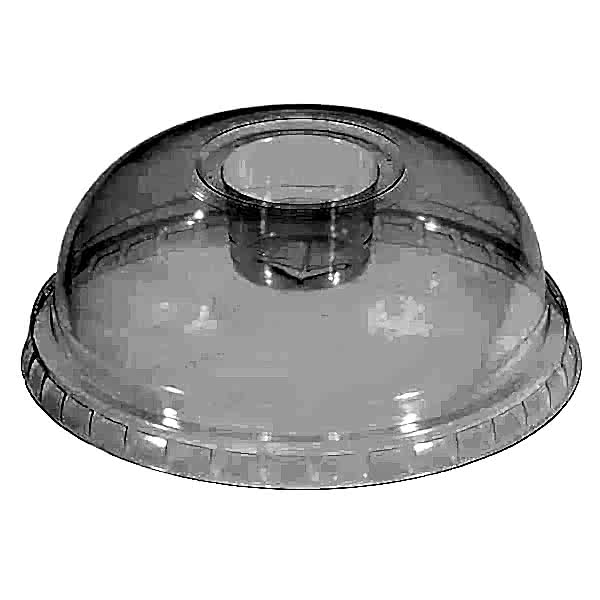 Plastik Bardak Kapağı Bombe X Delikli  PET, çap 95mm 100 adetli