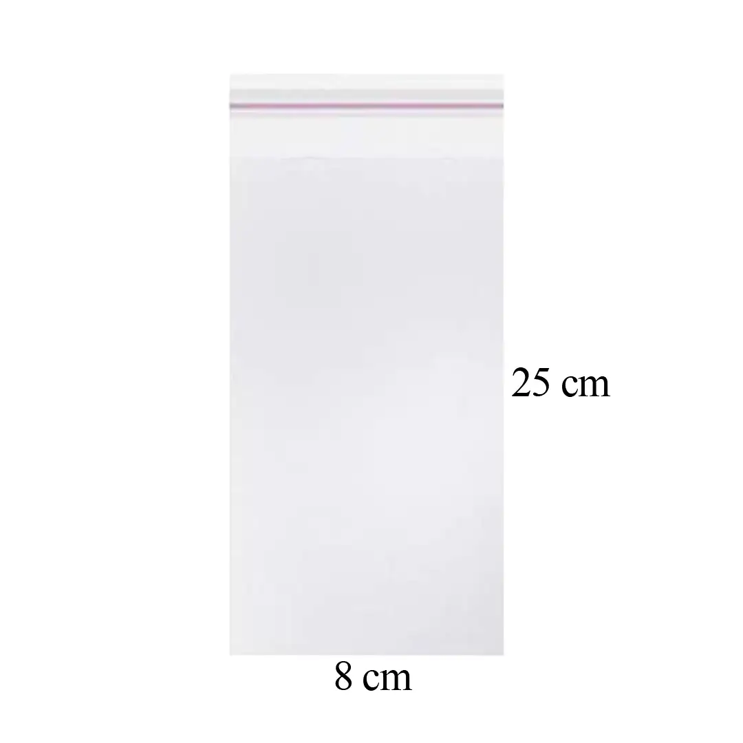 Opp Bantlı Şeffaf Poşet 8x25 Cm  (1000 Ad)