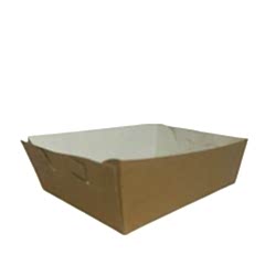 Kutu Kumpir Konik Tabak Kraft Küçük 12x8x4 Cm 100 Adetli